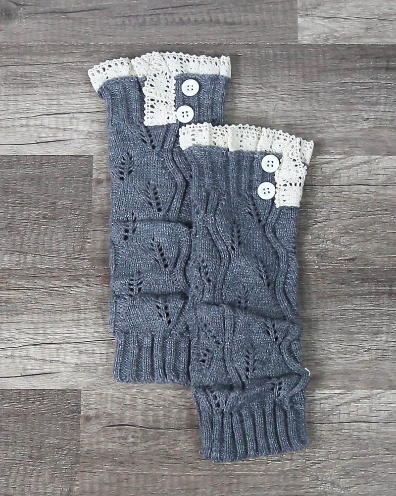 Knit Lace 2 Button Boot Cuffs in More Colors