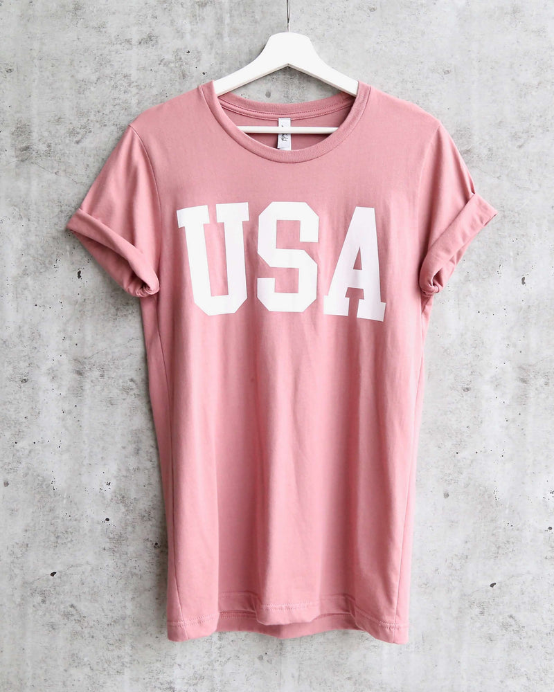 Distracted - USA Unisex Tee in Mauve