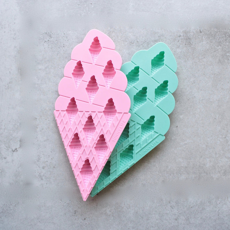 sunnylife - Ice Cream Ice Trays 2 Set - Pink and Turquoise - shophearts - 1