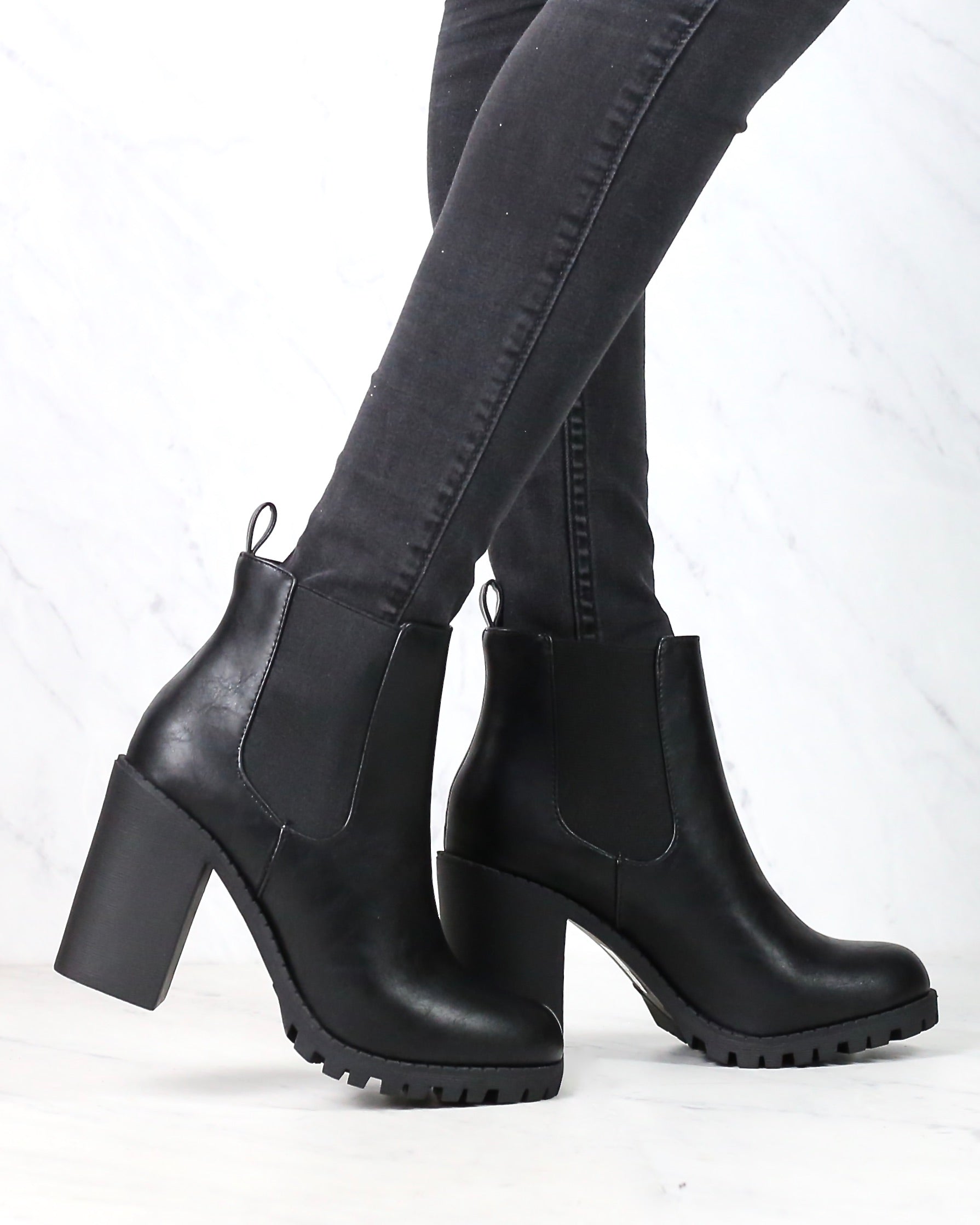 Chunky Heel Chelsea Booties - More Colors – Shop Hearts