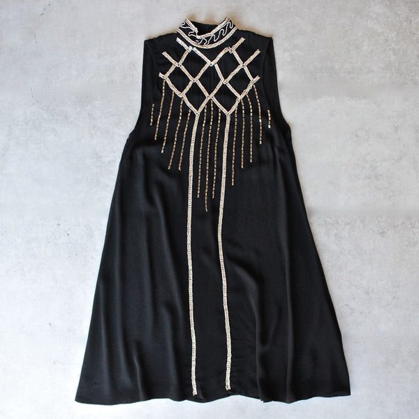 minkpink - opulent embroidered swing dress - black - shophearts - 1