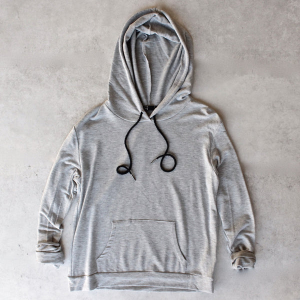 Michelle by Comune - 'cove' french terry hoodie - heather grey - shophearts - 1