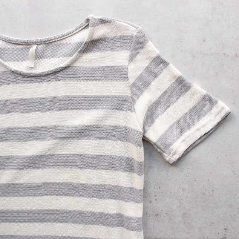 striped french terry tee shirt dress - shophearts - 5