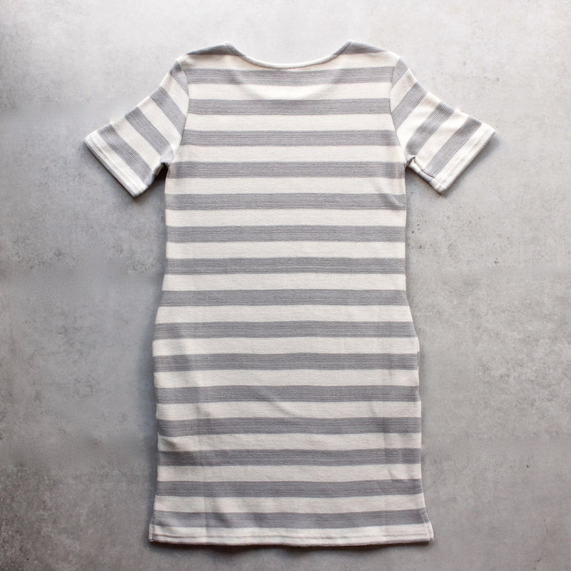 striped french terry tee shirt dress - shophearts - 7