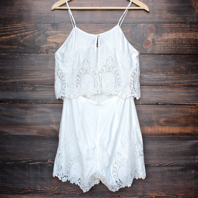 The Jetset Diaries - without suspense romper in white - shophearts - 2