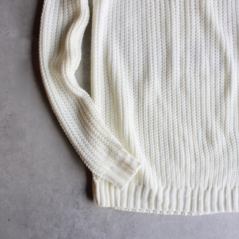 Cold shoulder knit sweater - ivory - shophearts - 3