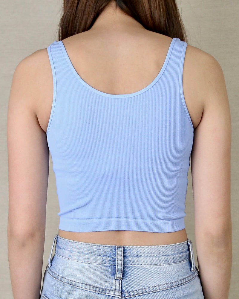 Serene Snap Button Ribbed Knit Crop Top in More Colors