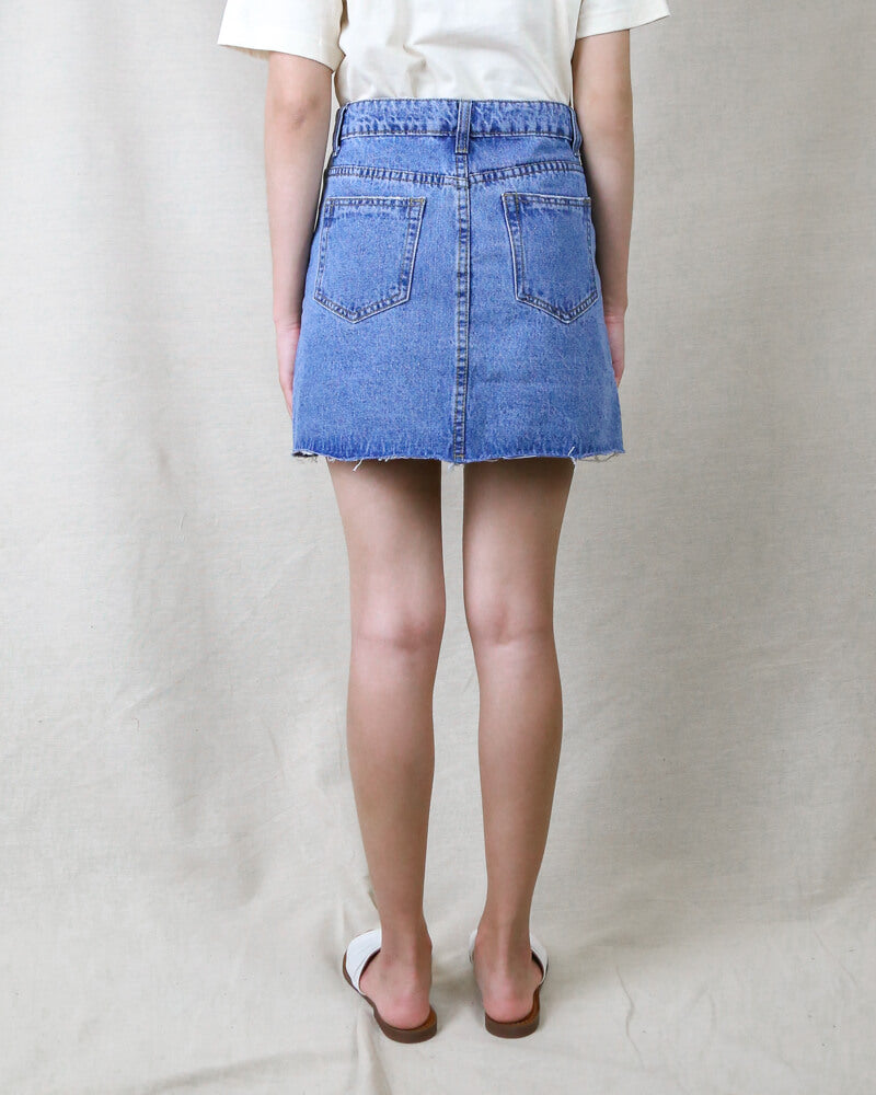 Showstopper Embroidered Denim Skirt in More Colors