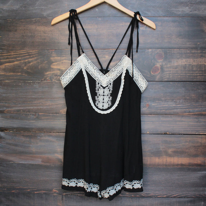 newport beach romper - black - shophearts - 1