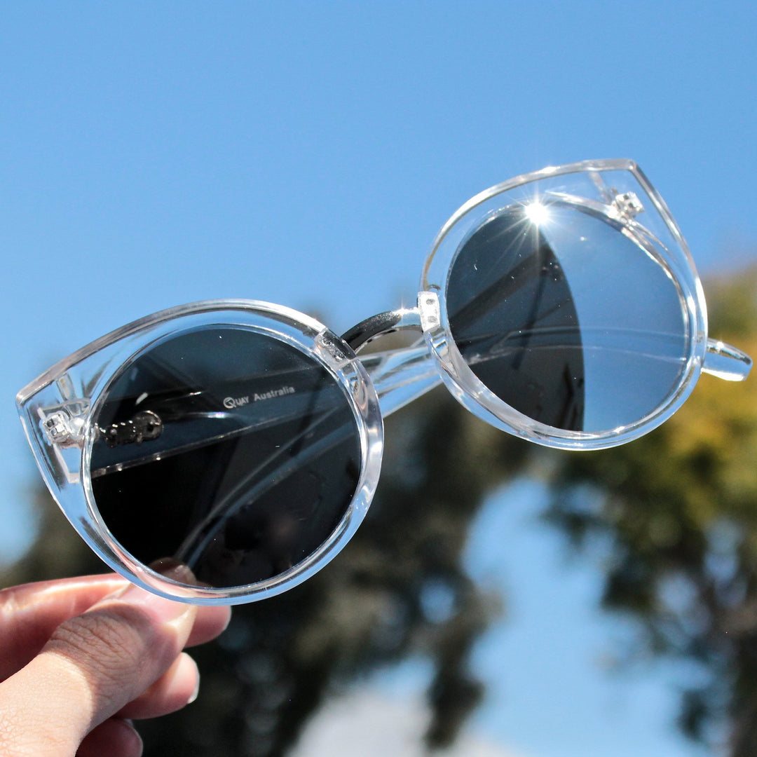 FINAL SALE - Quay China Doll sunglasses - clear - shophearts - 3