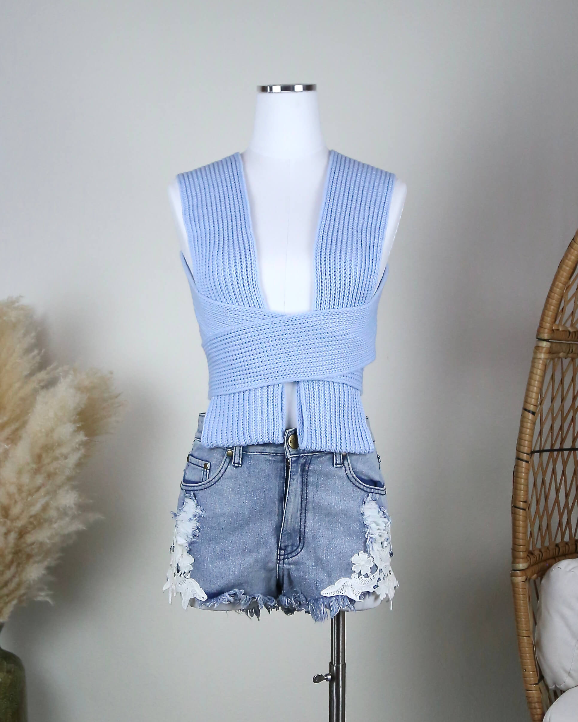 crochet tie top