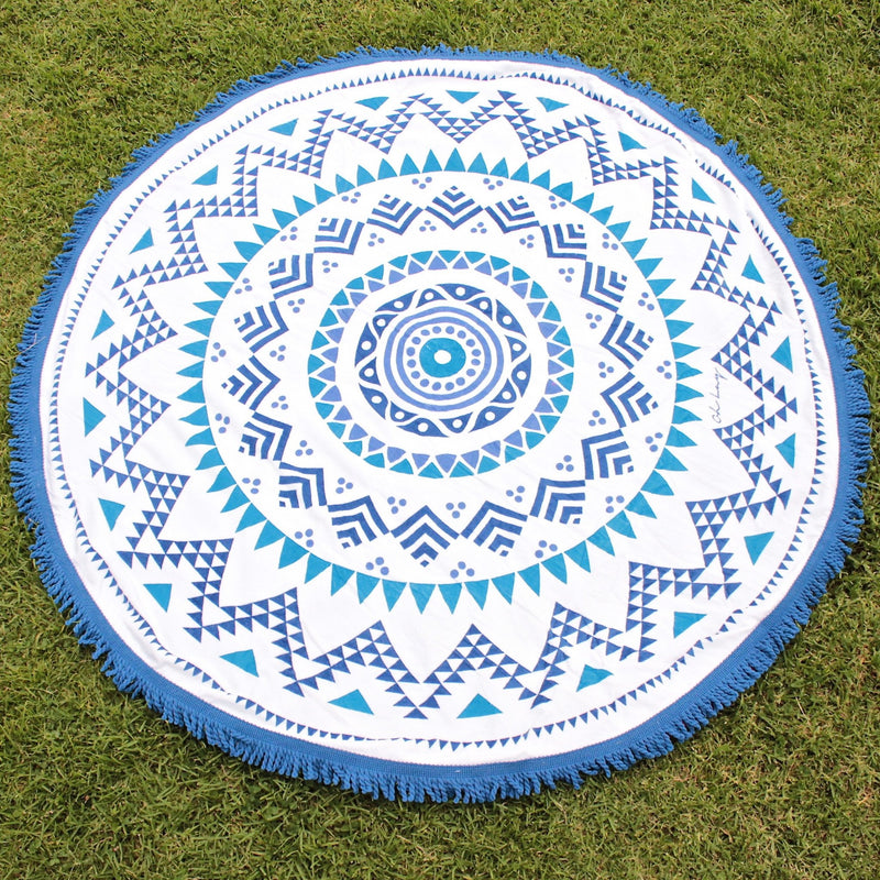 belaza round beach towel by oh lay - shophearts