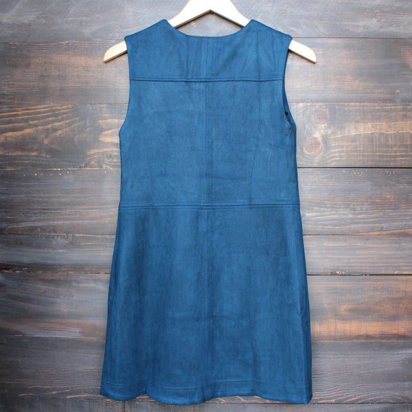 I suede it sleeveless dress in navy - shophearts - 2