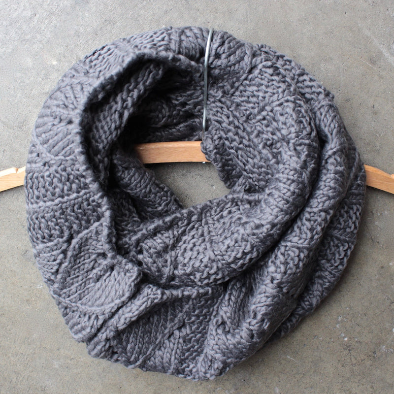knit leaf pattern infinity scarf (more colors) - shophearts - 5