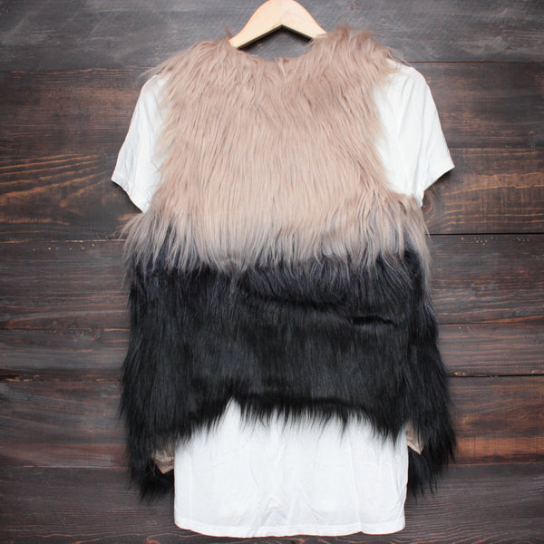 nightlife ombre faux fur vest - shophearts - 2