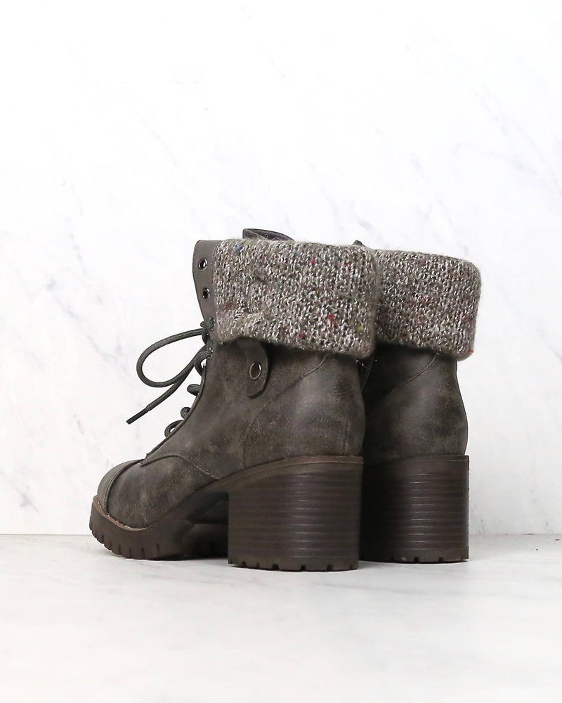 Lace Up Fold Over Sweater Cuff Boots more colors Shop Hearts