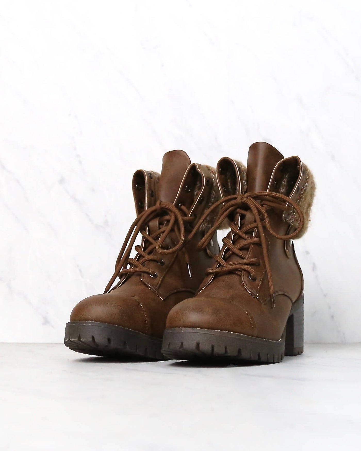 Lace Up Fold Over Sweater Cuff Boots more colors Shop Hearts