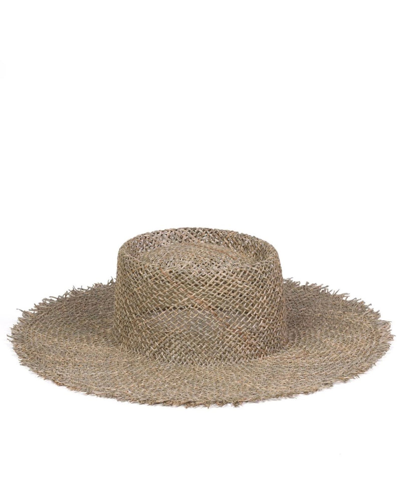 Lack of Color - Sunnydip - Frayed Wide Brim Woven Seagrass Hat