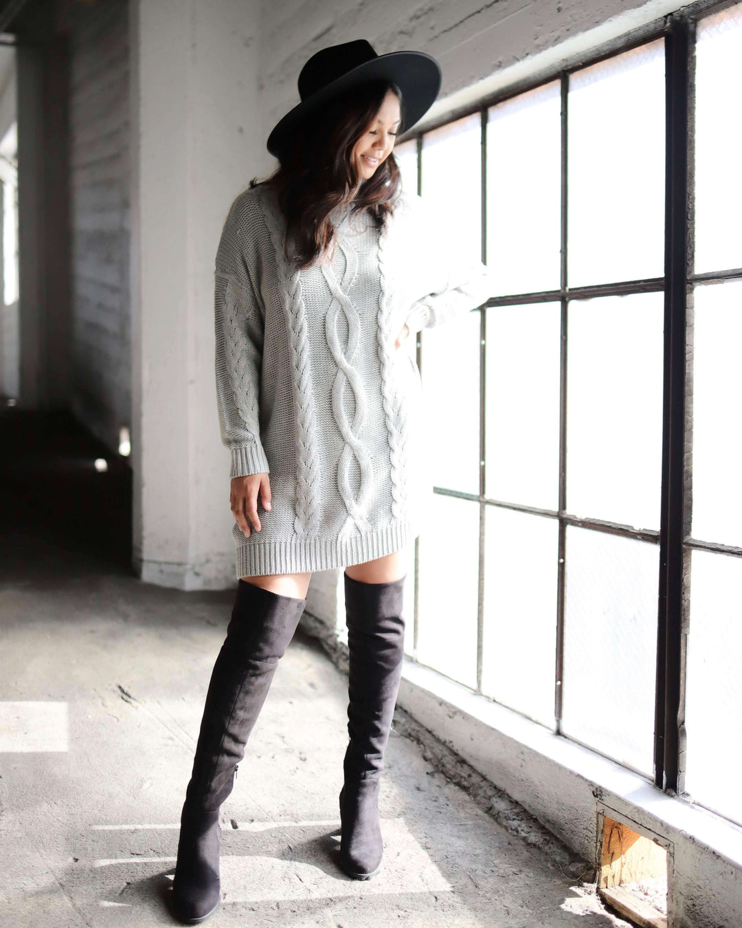 Knitted Dress A Line Jumper Final Sale MINKPINK Janine Cable Knit Jumper Dress Grey Knitted Dress A Line Jumper Final Sale MINKPINK Janine Cable Knit Jumper Dress Grey