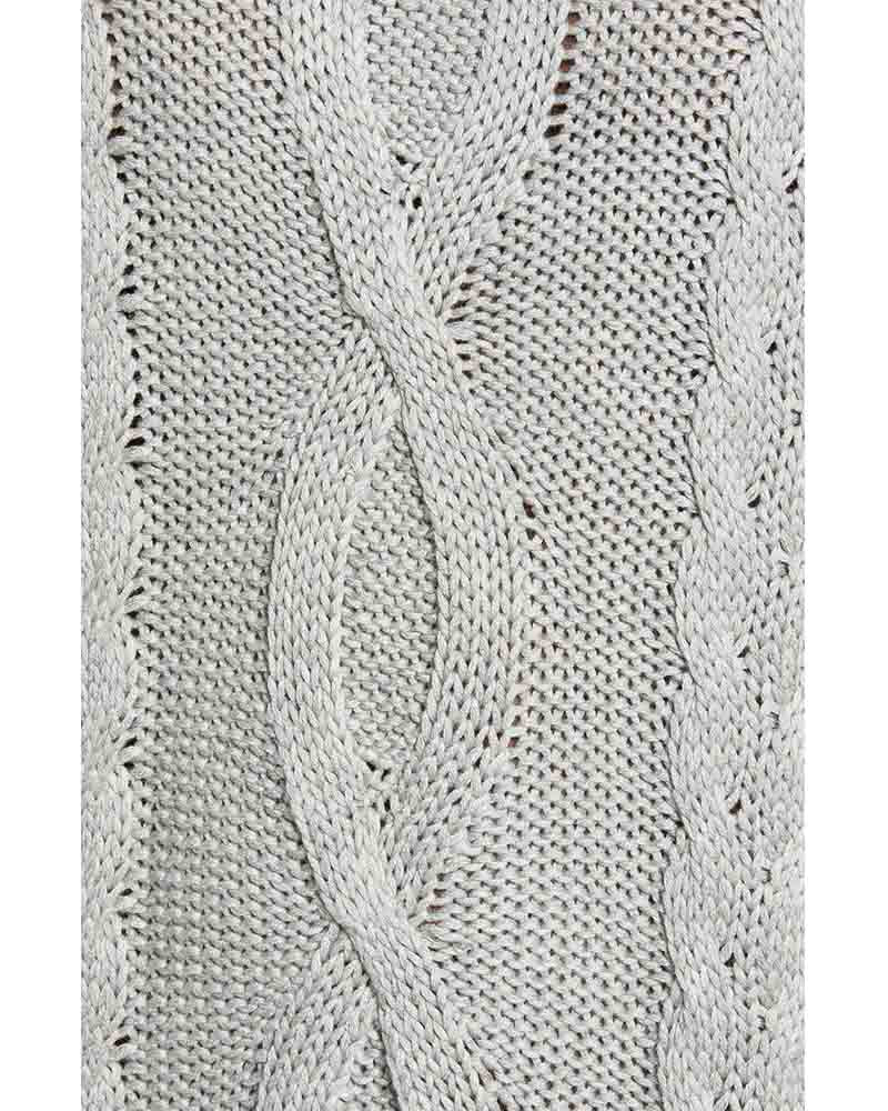 Final Sale - MINKPINK - Janine Cable Knit Jumper Dress - Grey Marle