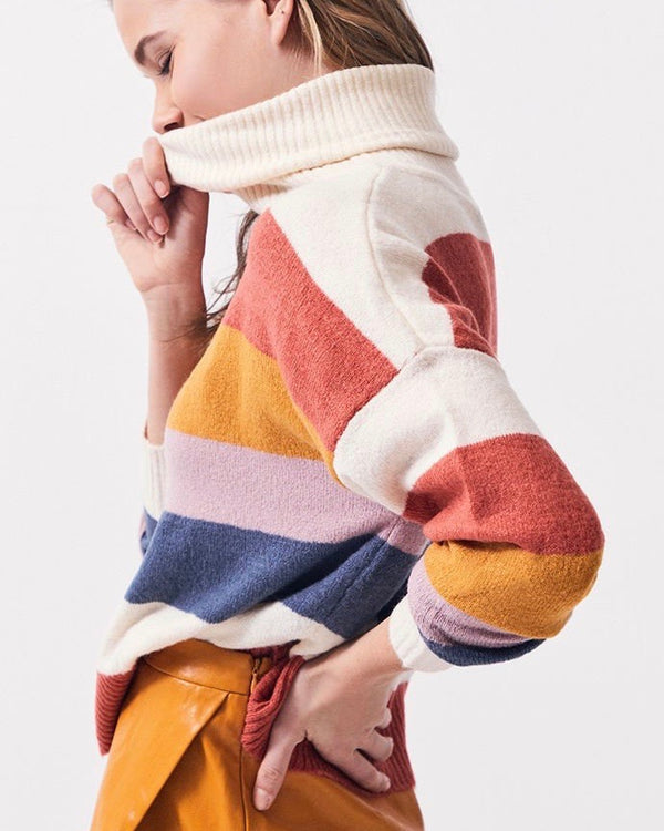 Final Sale - MINKPINK - Be Bold Stripe Knit Sweater in Multi
