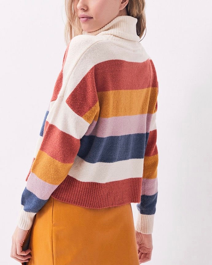 Final Sale - MINKPINK - Be Bold Stripe Knit Sweater in Multi