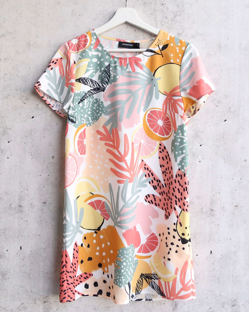 Minkpink citrus print tee dress best sale