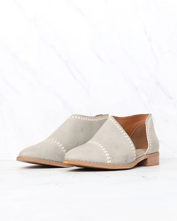 miracle miles - emma patterned flat - GREY