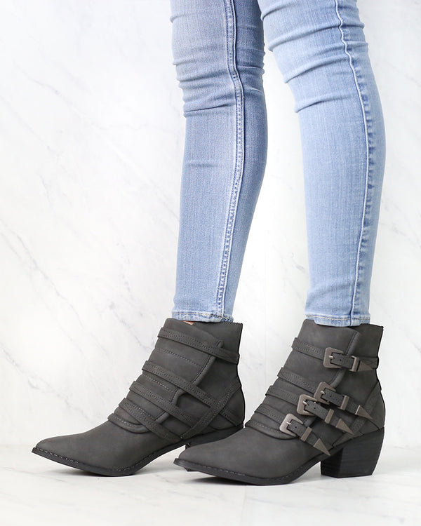 Miracle Miles - Fayth Western Bootie in Black