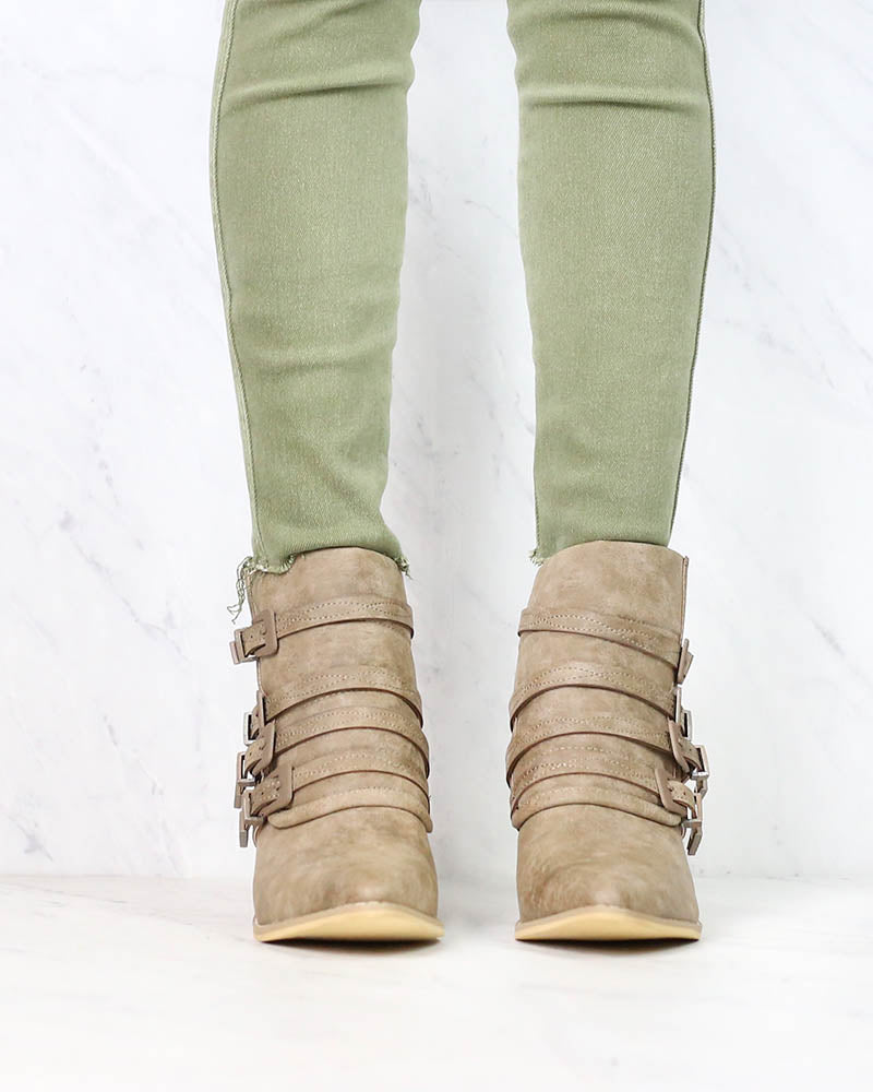 Miracle Miles - Fayth Western Bootie in Khaki