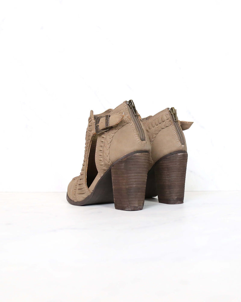 Not Rated - Nara cutout western inspired booties - Taupe