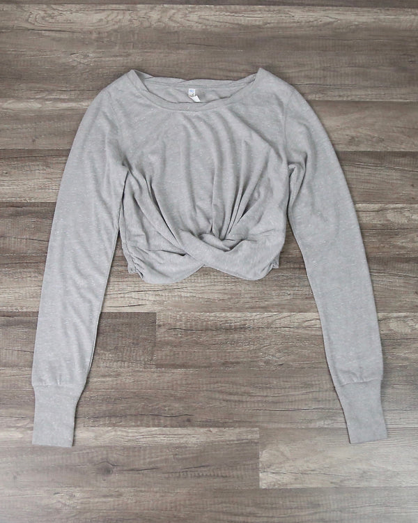 Free People Movement - Undertow Long Sleeve T-shirt in Heather Grey