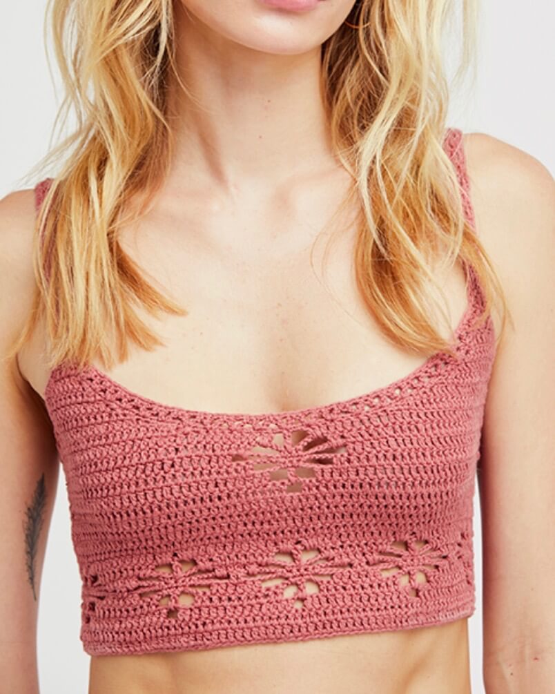 free people crochet crop top