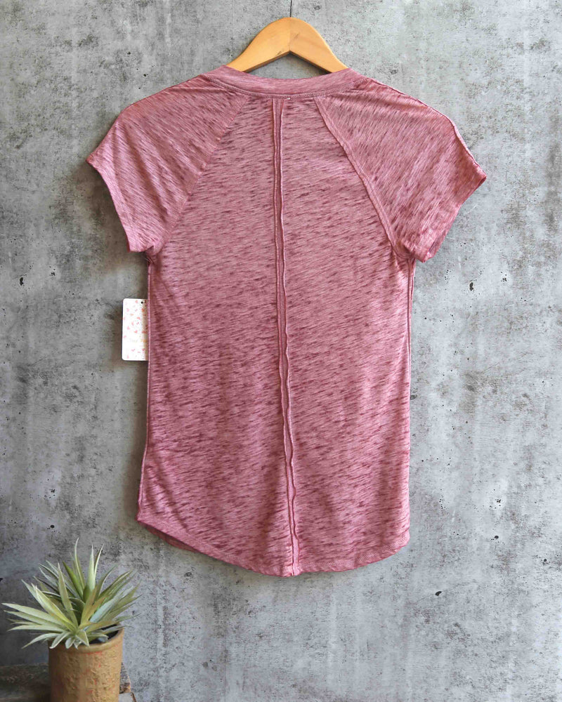 Free People - Clementine Tee in Berry