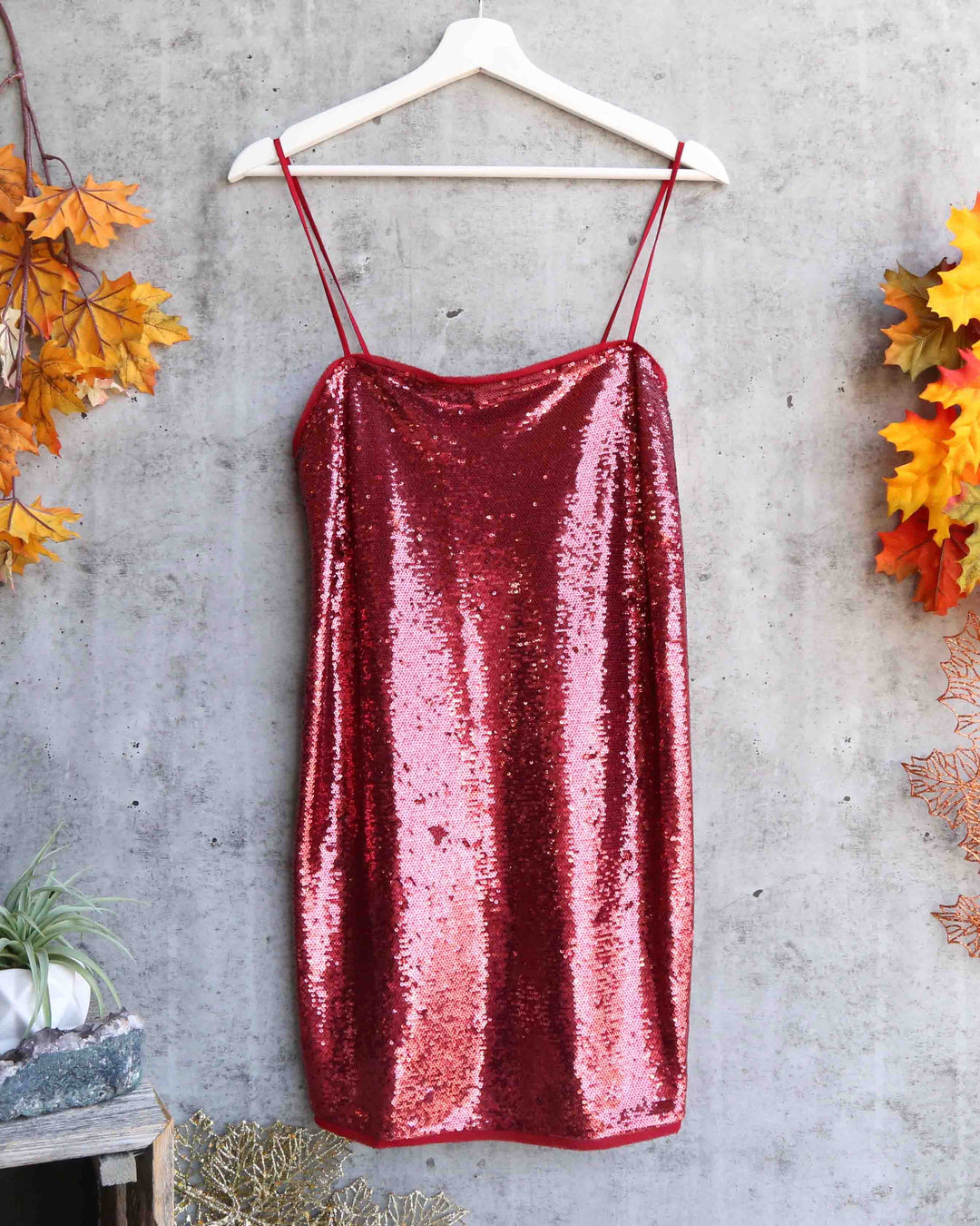Free People - Time To Shine Sequin Mini Slip Dress in Canyon Red Shop Hearts Free People - Time To Shine Sequin Mini Slip Dress in Canyon Red Shop Hearts