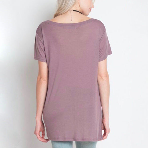 Dreamers - Knot Your Babe T-Shirt in Dusty Purple