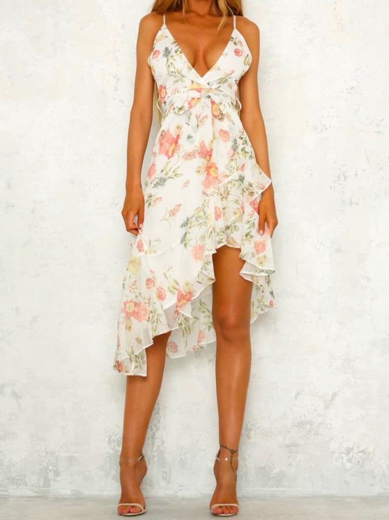 Walking Through My Dreams Floral Dress in White