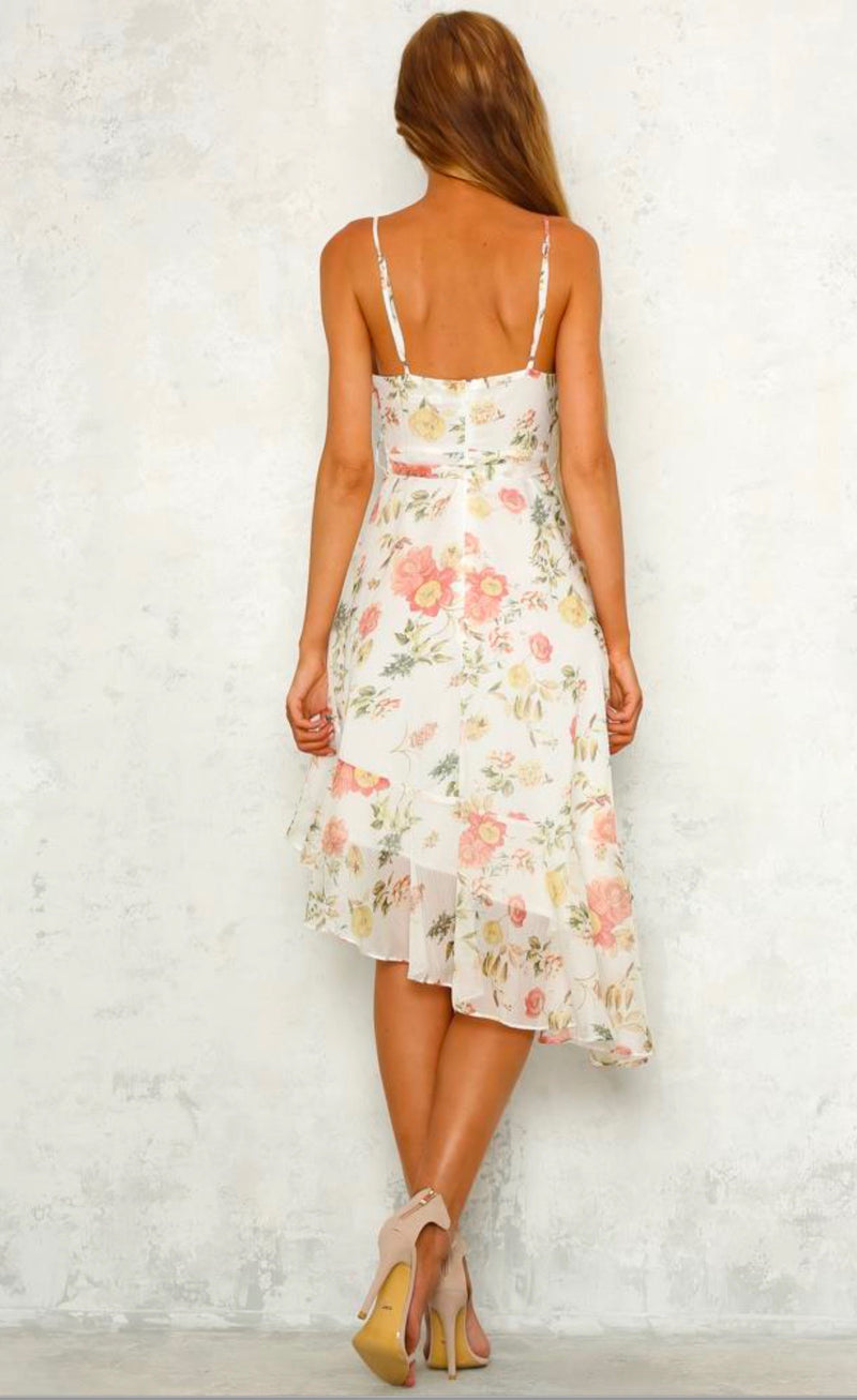 Walking Through My Dreams Floral Dress in White