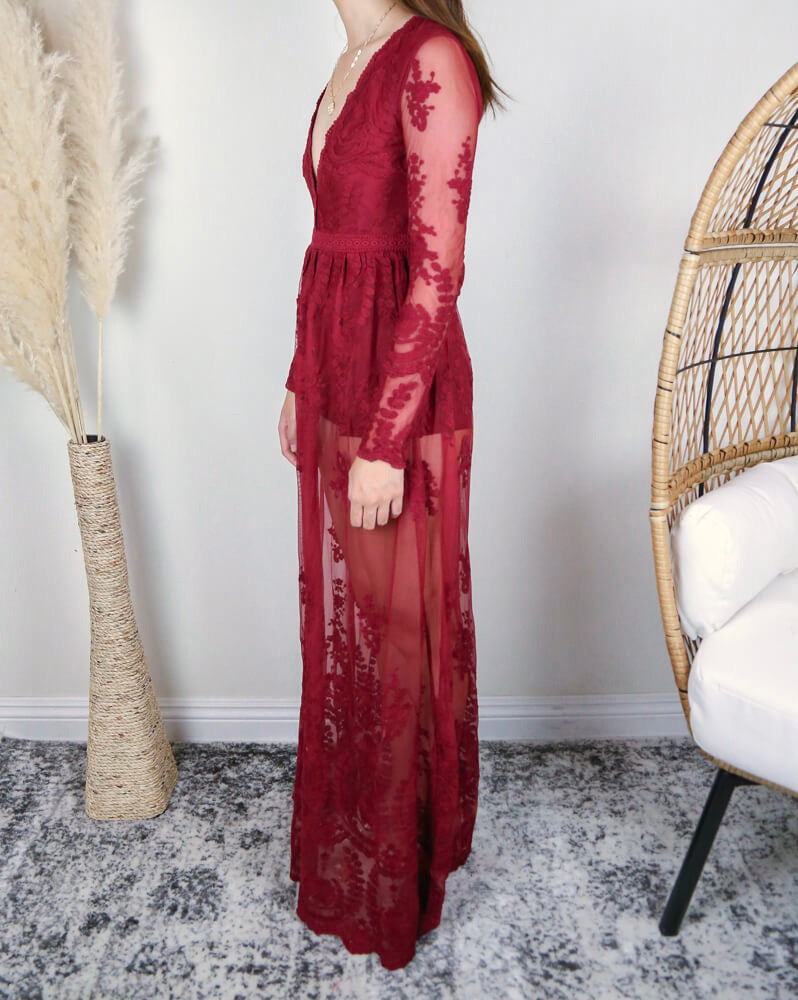 Say My Name Embroidered Maxi Dress in Deep Red Shop Hearts Say My Name Embroidered Maxi Dress in Deep Red Shop Hearts