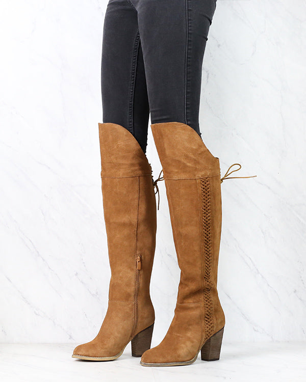 Sbicca - Gusto Over the Knee Suede Leather Boots in Tan