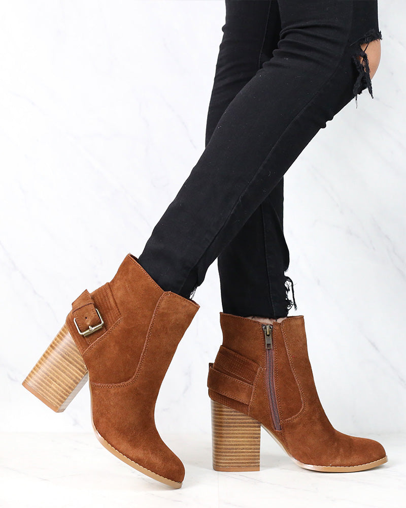 Sbicca - Lorenza - Suede Leather Ankle Booties
