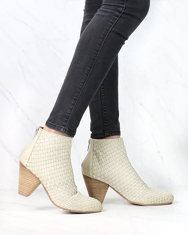 Sbicca - Parkman Woven Leather Booties - Beige