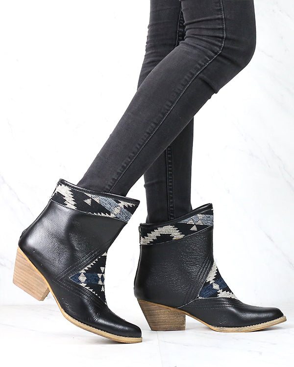 Sbicca - Sookies Black Southwest Ankle Boots in Black