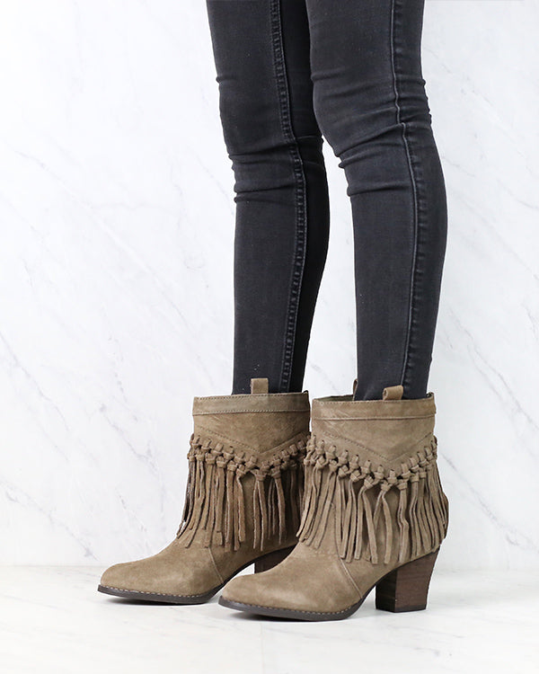 Sbicca - Sound Suede Leather Fringe Bootie in More Colors