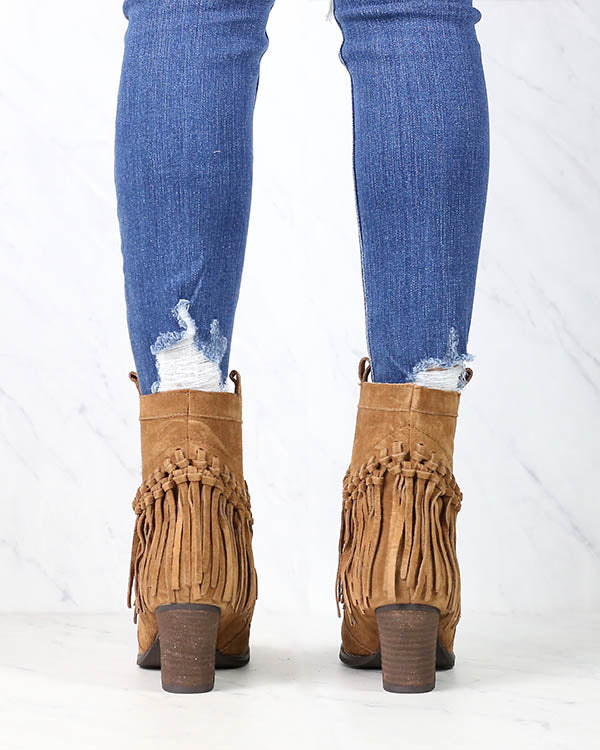 Sbicca - Sound Suede Leather Fringe Bootie in More Colors