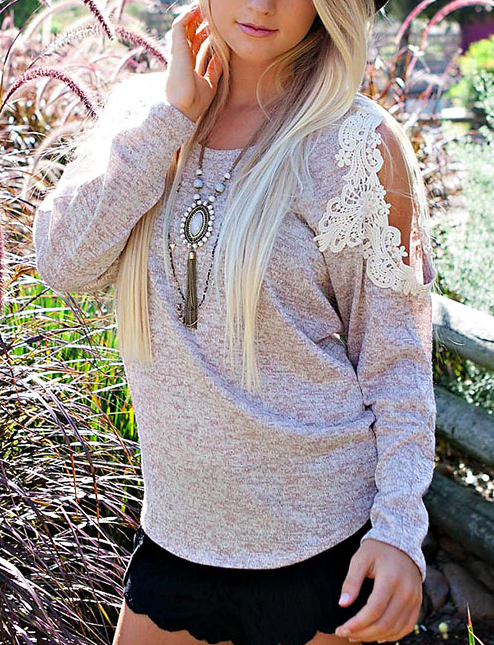 sweet me crochet lace , oatmeal - shophearts - 1