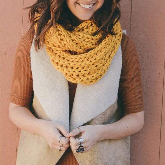chunky braided knit infinity scarf - shophearts - 2