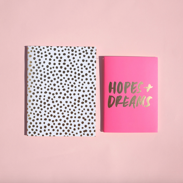 ban.do good ideas notebook set - petite party dot + hopes + dreams - shophearts - 2
