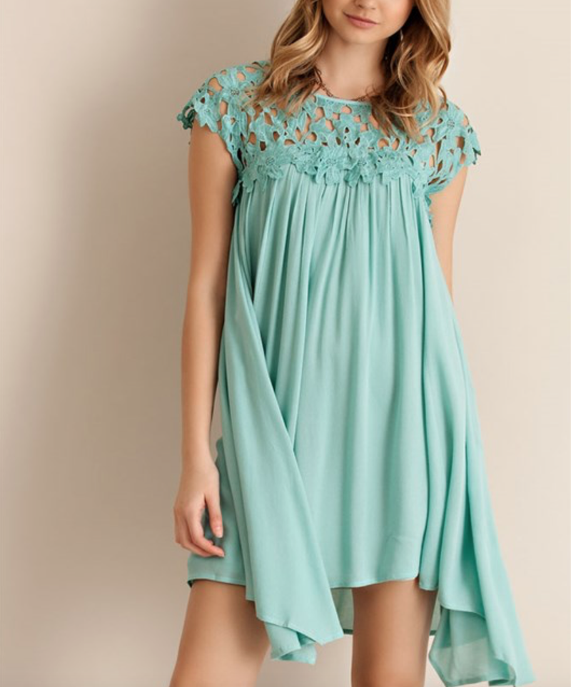 floral crochet lace cap sleeve summer dress (more colors) - shophearts - 10