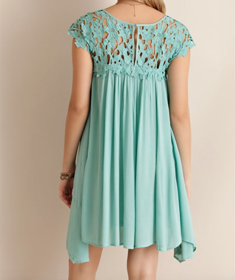 floral crochet lace cap sleeve summer dress (more colors) - shophearts - 11